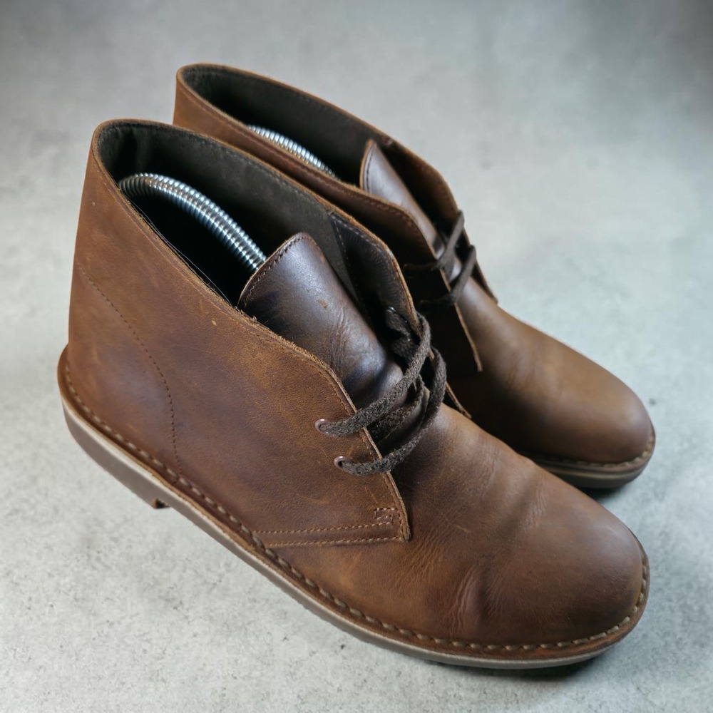 Clarks Desert Boots Men's 7 M Chukka 15522 Brown Leather Shoes * Barely Worn *